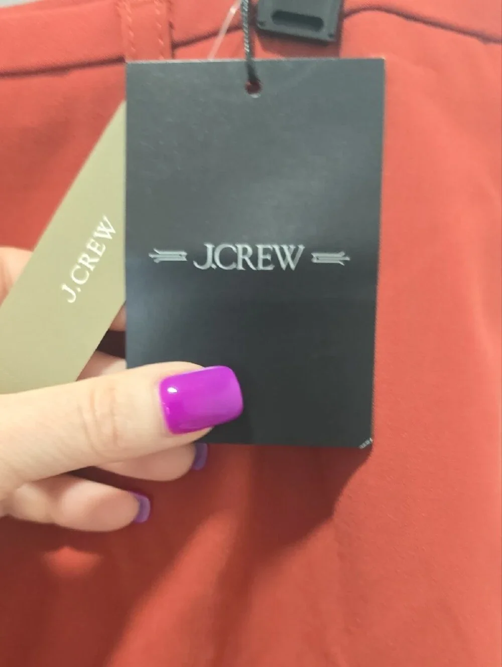 J. Crew Coral-Red Pencil Skirt with Side Slit